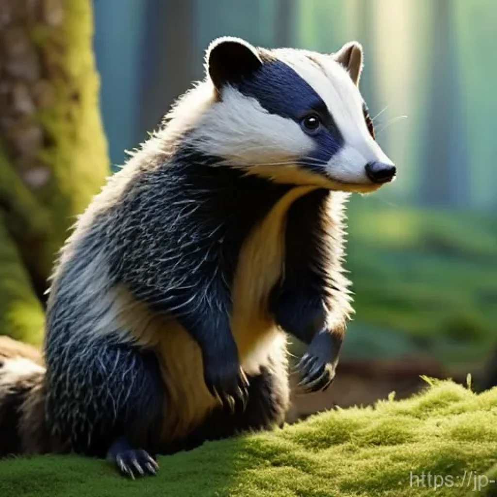캐릭터 디자인 관련 국제 공모전 성공 사례 - **Prompt:** A whimsical, anthropomorphic forest creature, resembling a badger with soft, dappled bro...