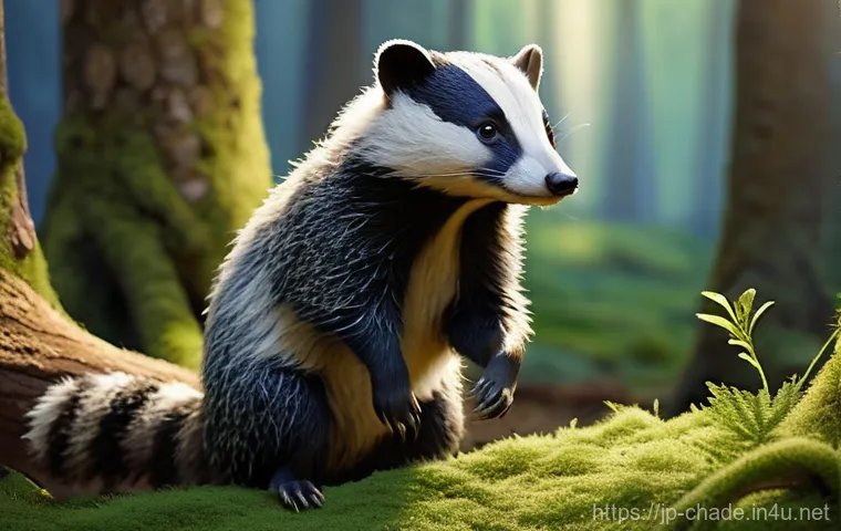 캐릭터 디자인 관련 국제 공모전 성공 사례 - **Prompt:** A whimsical, anthropomorphic forest creature, resembling a badger with soft, dappled bro...