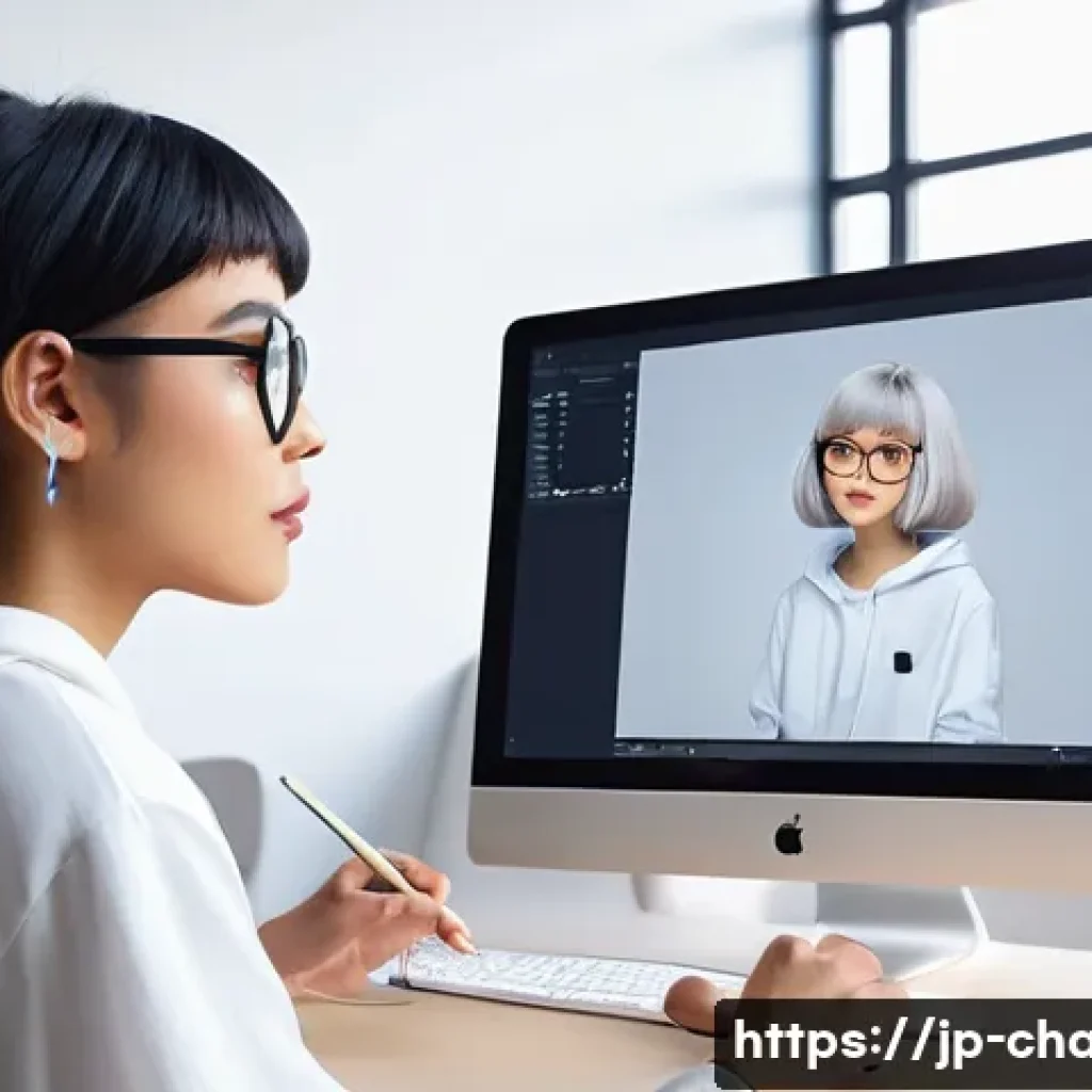 캐릭터 디자인 경력자 성공 팁 - **"New Era Creative Strategist"**
    A dynamic female character designer, late 20s, with a stylish ...
