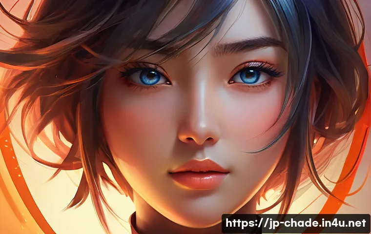 캐릭터 디자인의 디지털 페인팅 노하우 - A passionate anime-style female character painted with warm red and orange gradient colors symbolizi...