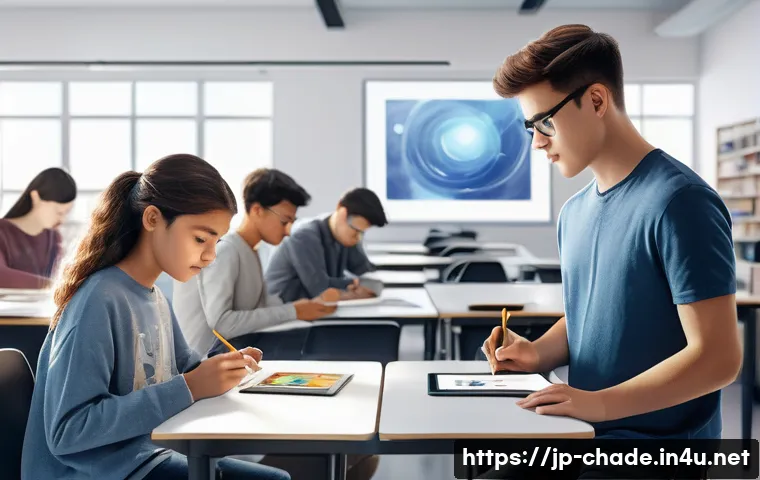 캐릭터 디자인 관련 학과 추천 - A modern character design classroom scene showing diverse students practicing both digital and analo...