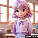 캐릭터 디자인 블로그 키워드 전략 - A cute original anime-style character design, featuring a young female with big expressive eyes and ...