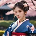캐릭터 디자인 업계의 학문적 연구 동향 - A highly detailed digital character set in a traditional Japanese-inspired fantasy world, wearing in...
